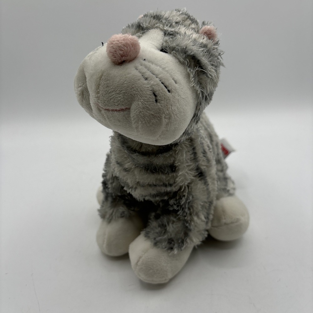 Webkinz Ganz Cheeky Cat Sterling Gray Stripe HM496 No Code Great Condition‎